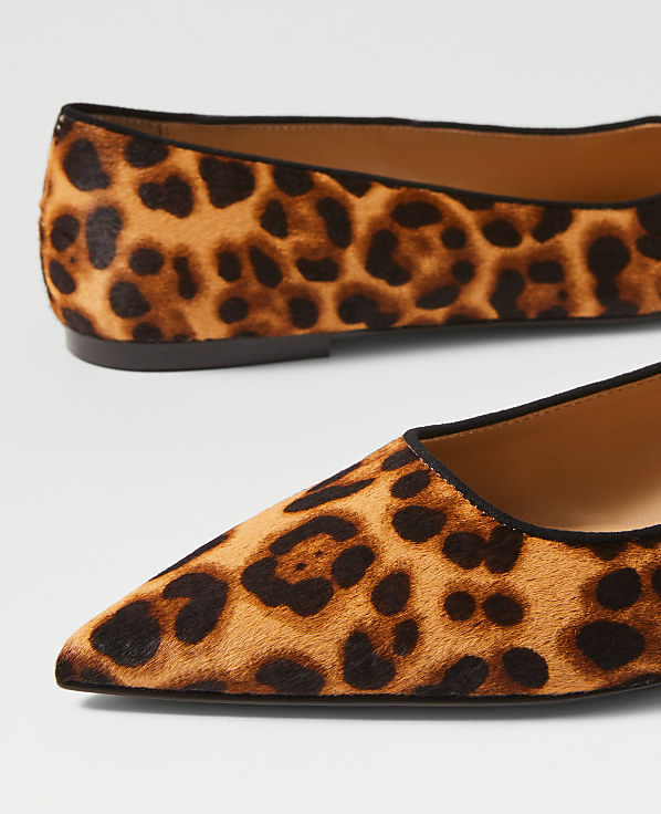 Weekend  Animal Print Haircalf Ballet Flat