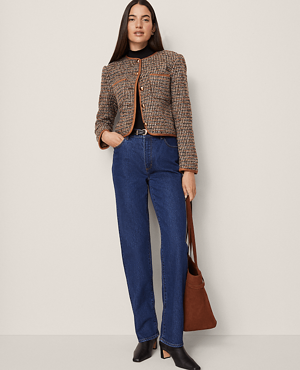 Weekend Collection Tweed Crew Neck Jacket