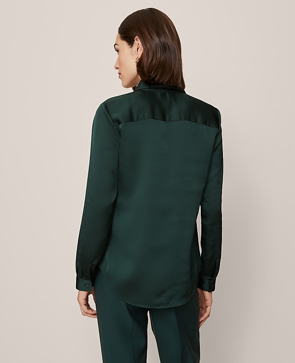 Petite Satin Essential Shirt