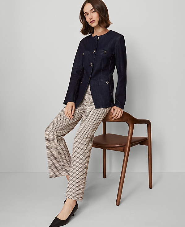 Petite Denim Split Hem Jacket