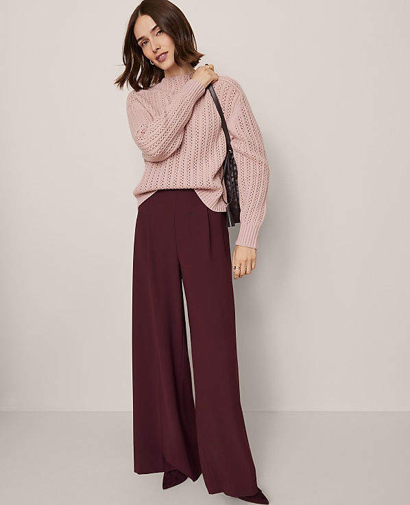 The Dramatic Wide-Leg Pant in Crepe