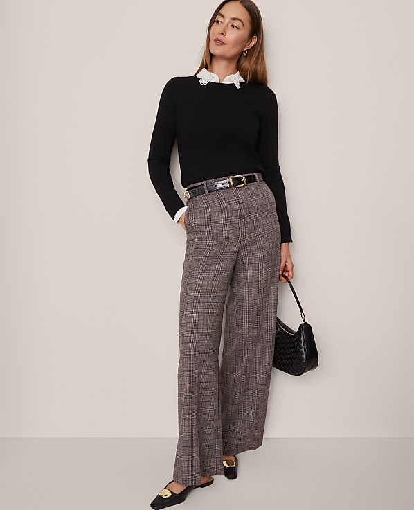 The Wide-Leg Pant in Plaid