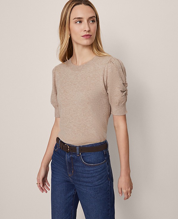 Weekend Ruched Sweater Tee