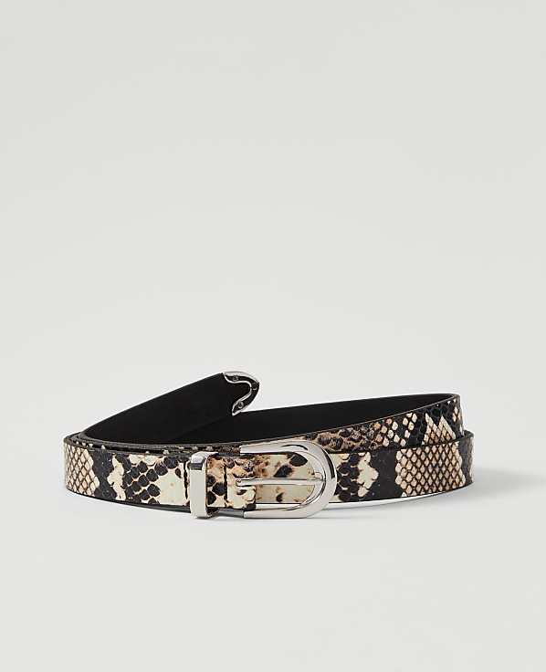 Skinny Snake Patent Leather Belt