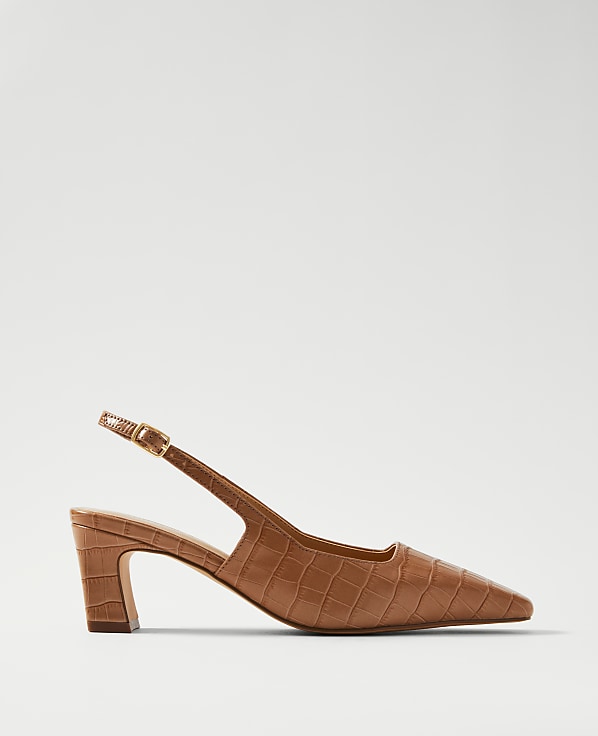 Croco Slingback Pump
