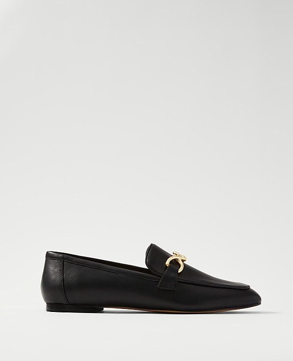 Hardware Embellished Leather Loafer