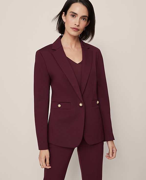 The Petite Single Button Blazer in Ponte
