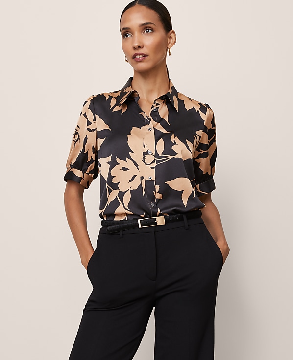 Floral Satin Blouse