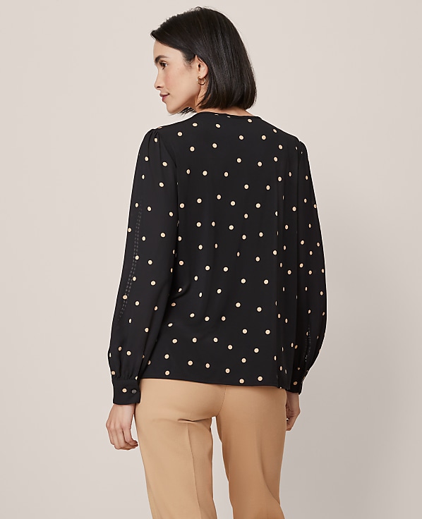 Dotted Lace Trim Top
