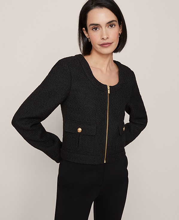 Petite Tweed Cropped Jacket