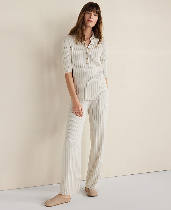Haven Well Within Organic Cotton Ribbed Straight Leg Pants