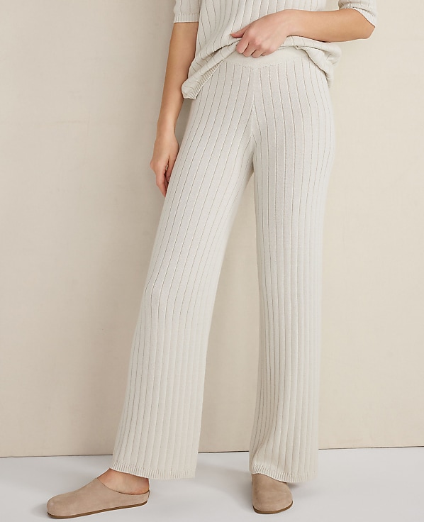 Haven Well Within Organic Cotton Ribbed Straight Leg Pants