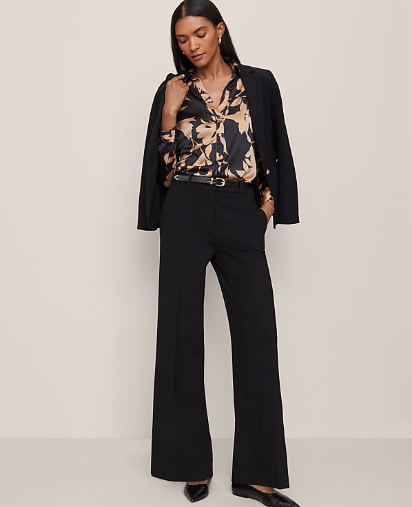 The Petite Wide-Leg Pant in Ponte