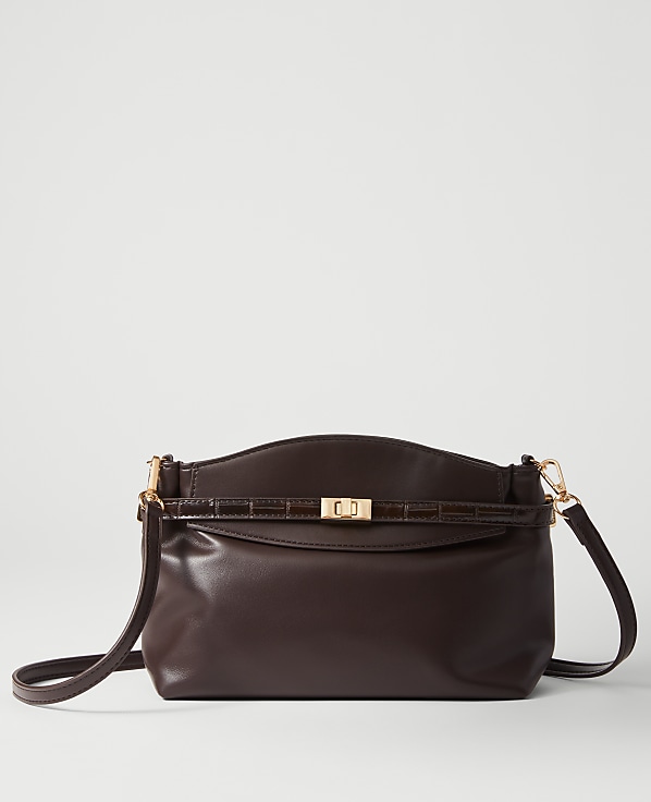 Croco Small Belted Clutch