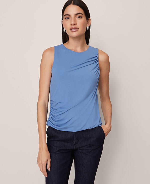 Draped Sleeveless Top