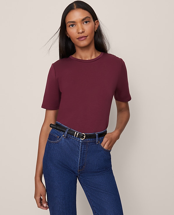 Lace Back Ponte Top