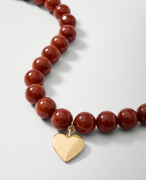 Stone Heart Pendant Necklace