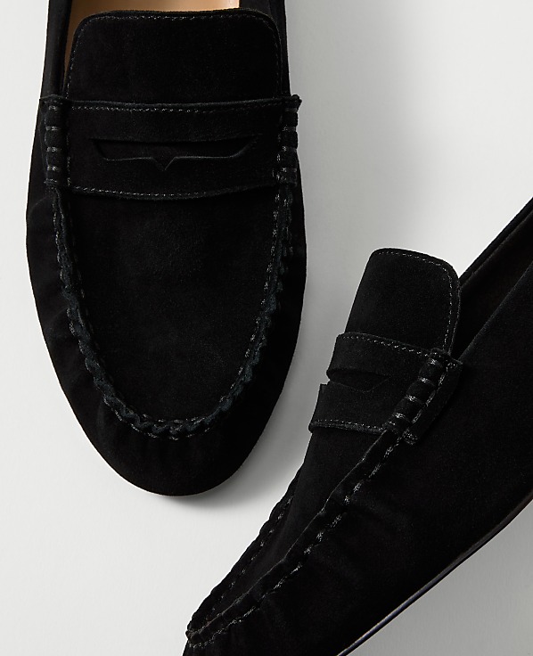 Gathered Suede Loafer