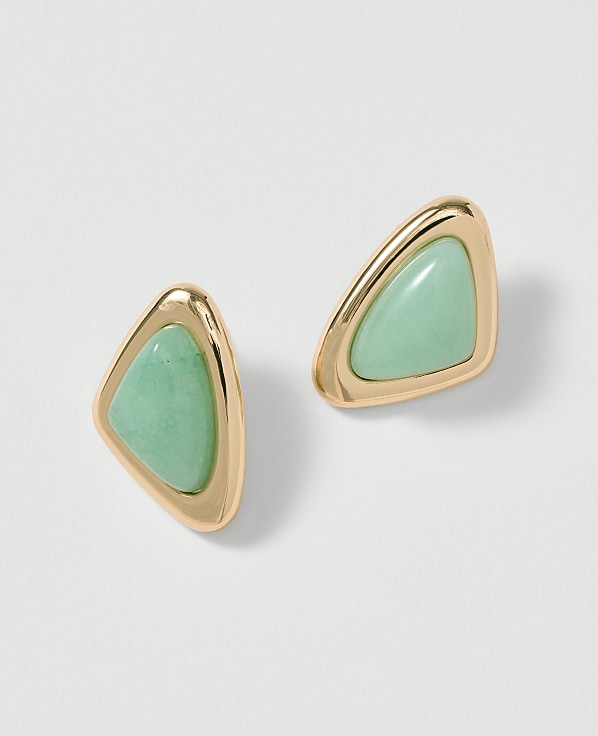 Triangle Stone Stud Earrings
