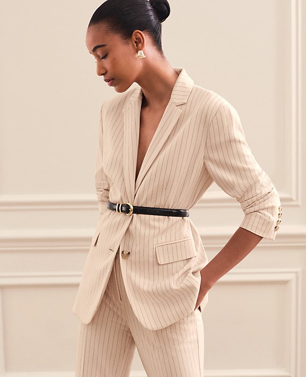 The Greenwich Blazer in Pinstripe