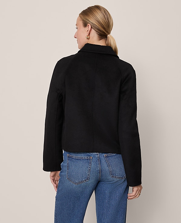 Petite Collared Double Face Jacket