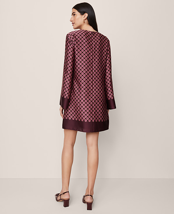 Petite Geo Satin Shift Dress