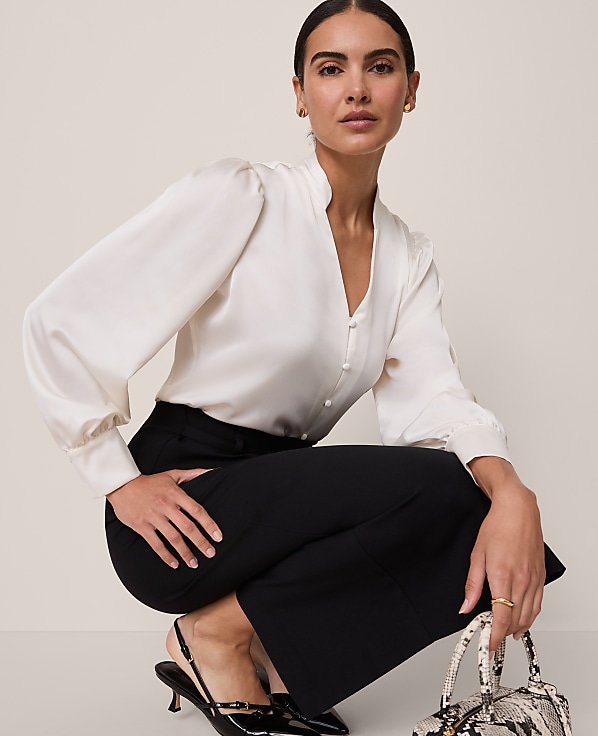Petite V-Neck Popover