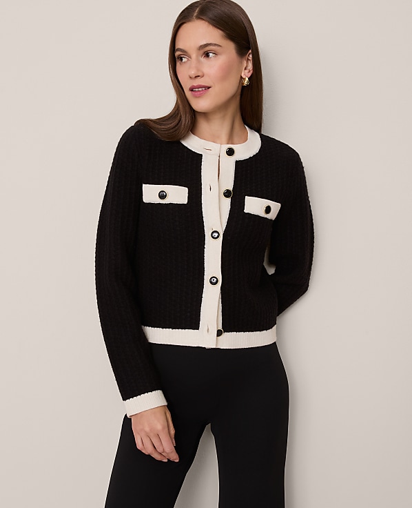Petite Textured Sweater Jacket