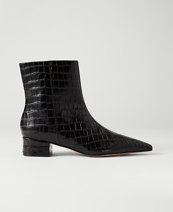 Croco Nip Toe Bootie