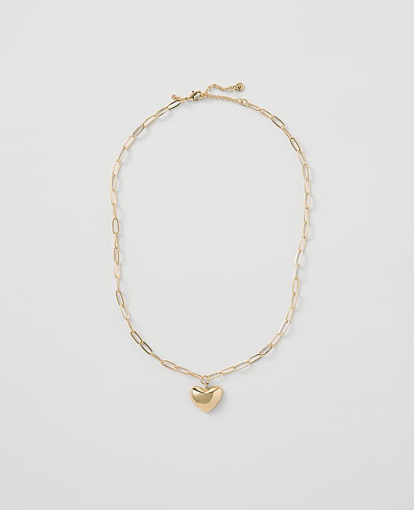 Metal Heart Pendant Necklace