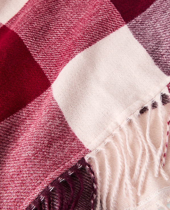 Oversized Plaid Triangle  Scarf