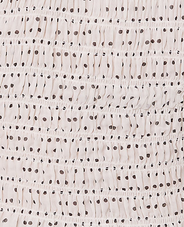 Dotted Smocked Top