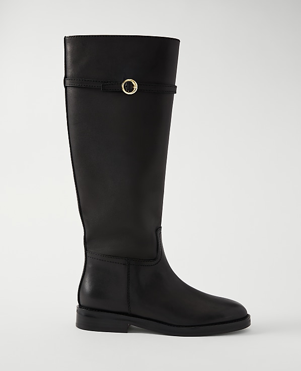 Chain Wrap Leather Riding Boot