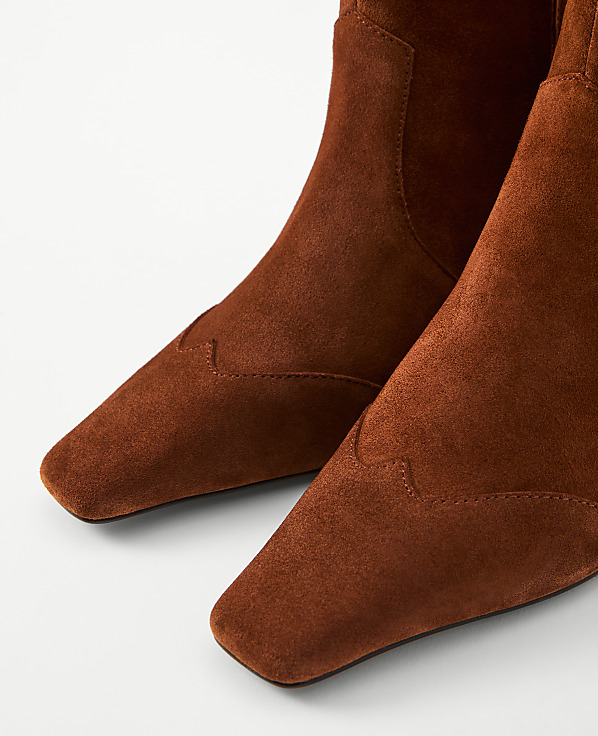 Suede Skinny Heel Bootie