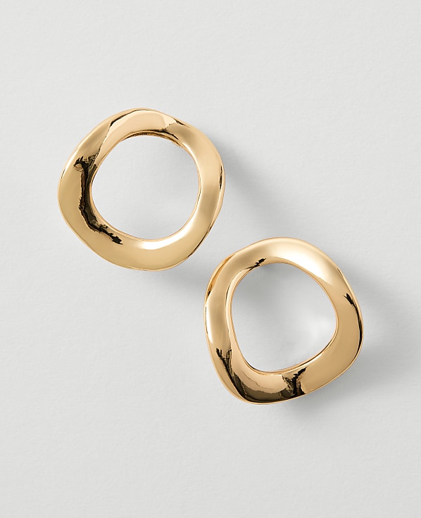 Circle Metal Stud Earrings