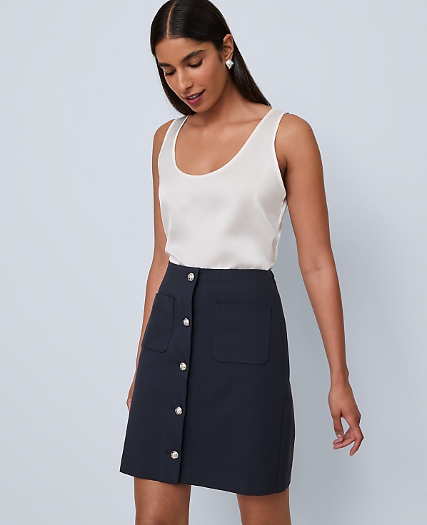 Petite Pocket Skirt in Ponte