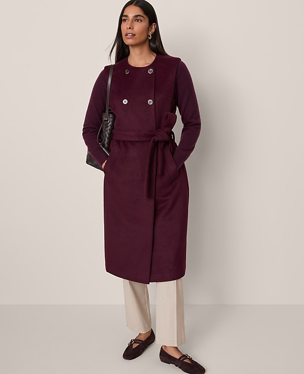 Petite Belted Trench Vest