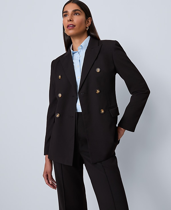 The Fitted Long Double Breasted Blazer