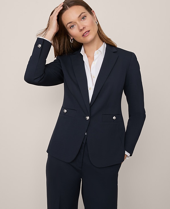 The Single Button Blazer in Ponte
