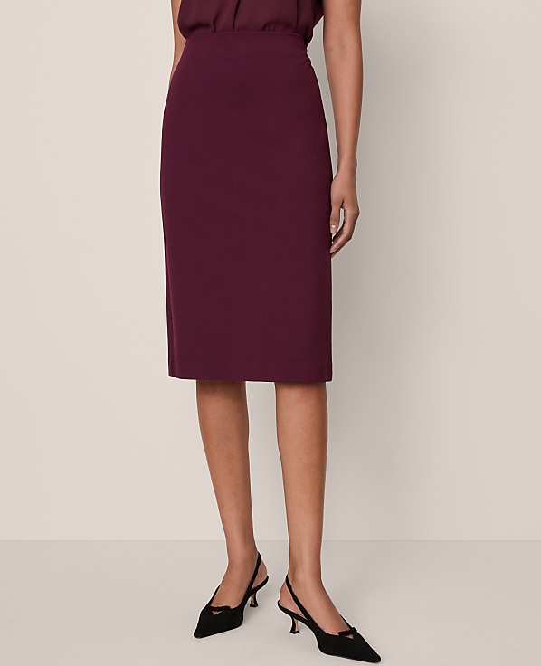 Petite Ponte Pencil Skirt