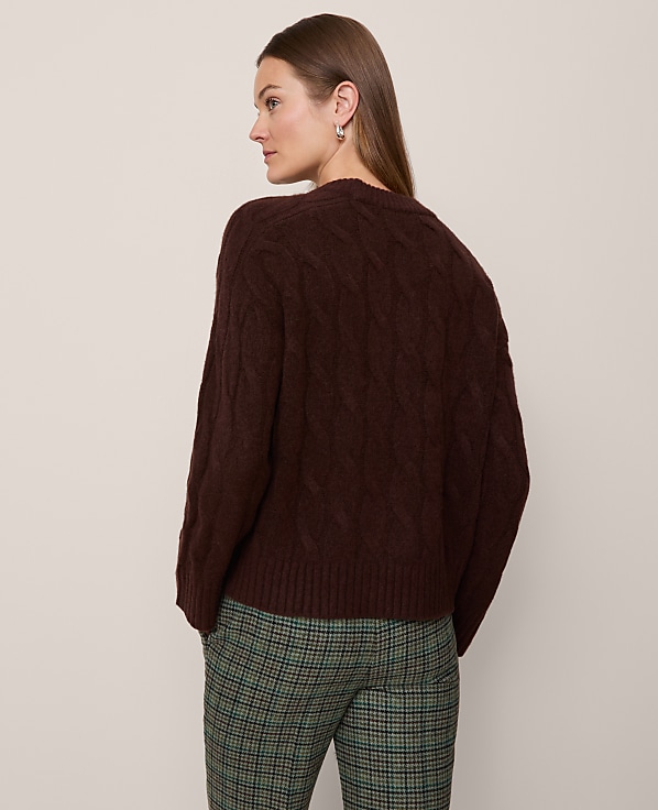 Cable Crew Neck Sweater