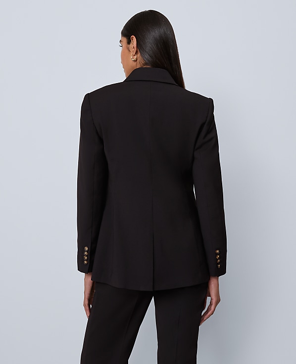 The Petite Fitted Long Double Breasted Blazer