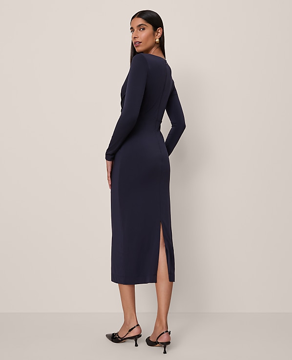 Petite V-Neck Knit Dress