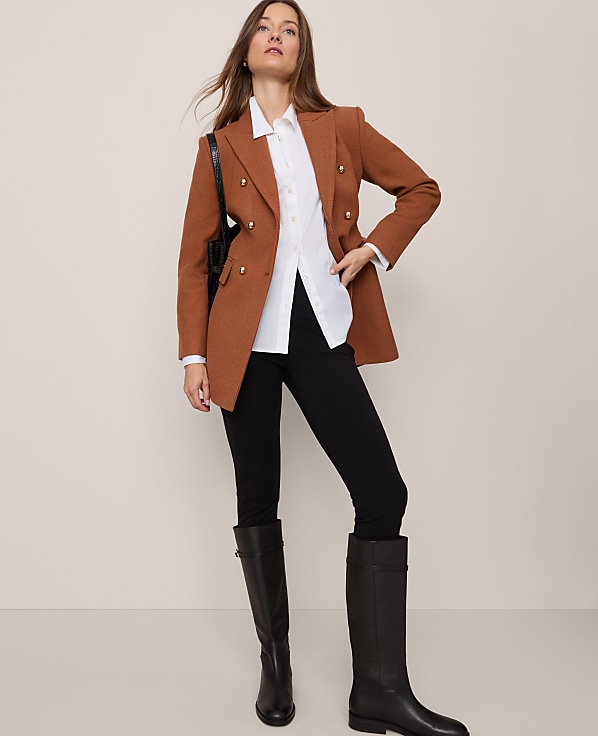 Fitted Long Double Breasted Coat