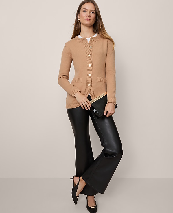 Petite Curved Hem Longline Cardigan