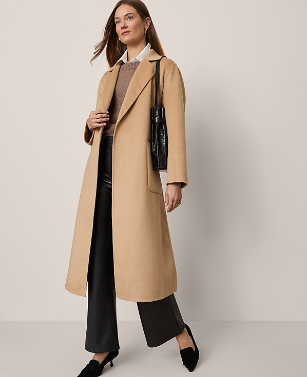 Belted Notch Collar Coat