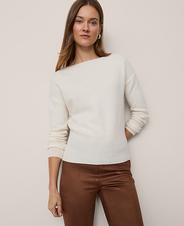 Studio Collection Cashmere Off-The-Shoulder Sweater