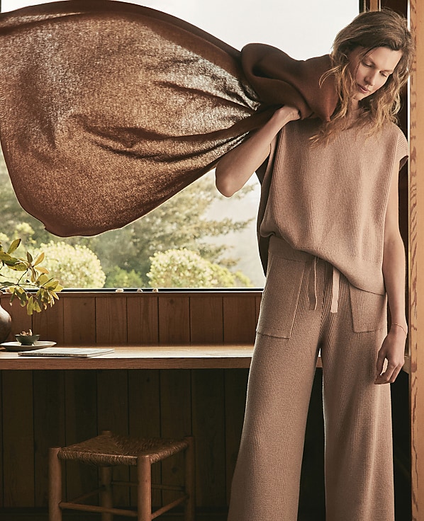 Haven Well Within Organic Cotton Cashmere Wide Leg Pants