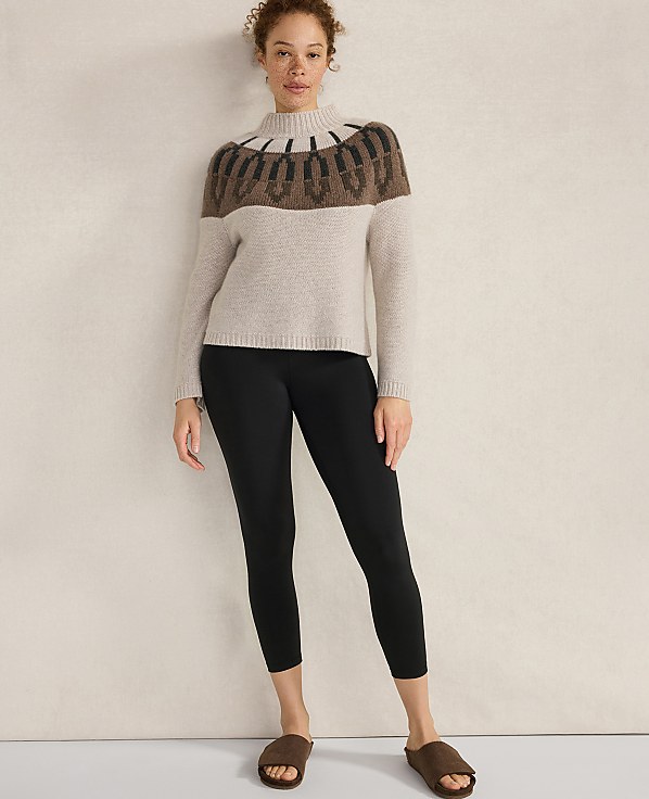 Haven Well Within Cashmere Fairisle Mock Neck Sweater