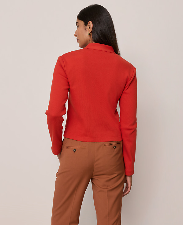 Mock Neck Knit Jacket